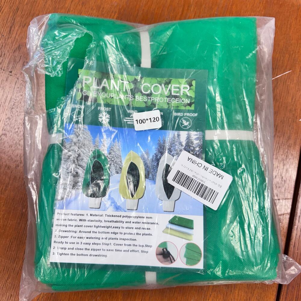 4-Pack Plant Covers Freeze Protection Frost Covers with Zipper & Drawstring